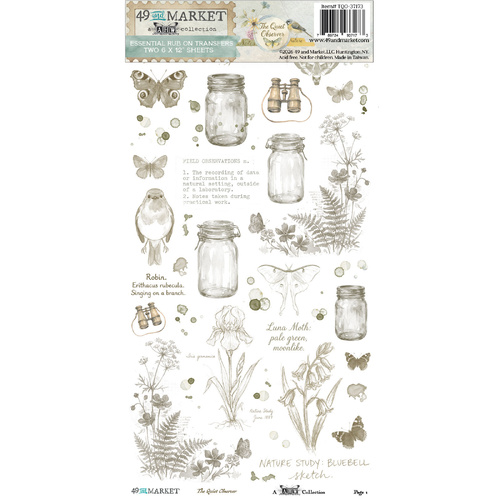 49 and Market - The Quiet Observer - Essential Rub-On Transfers