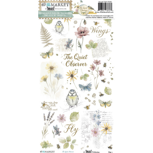 49 and Market - The Quiet Observer - Blendable Rub-On Transfers