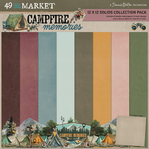 49 and Market - Campfire Memories - 12x12 Solids Collection Pack
