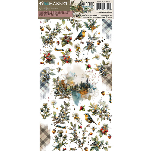 49 and Market - Campfire Memories - Blendable Rub-On Transfers