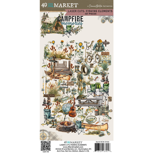 49 and Market - Camping Memories - Laser Cut Fishing Elements