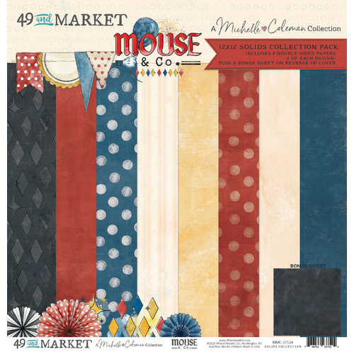 49 and Market - Mouse & Co - 12x12 Solids Collection Pack