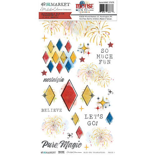 49 and Market - Mouse & Co - Blendable Rub-On Transfers