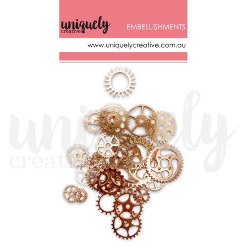 Uniquely Creative - Rose Gold Metal Cogs