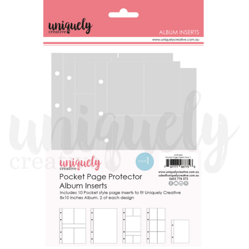 Uniquely Creative - Pocket Page Protector Album Inserts - Pack 1