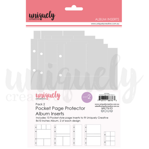 Uniquely Creative - Pocket Page Protector Album Inserts - Pack 2
