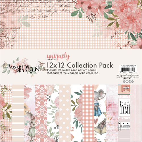 Uniquely Creative - Hey Baby Girl - 12x12 Collection Pack