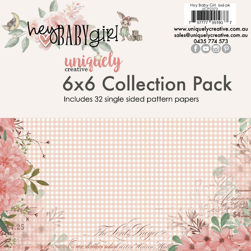 Uniquely Creative - Hey Baby Girl - 6x6 Collection Pack