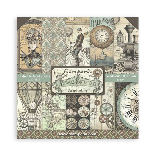 Stamperia - Voyages Fantastiques - 12x12 Paper Pad