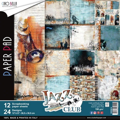 **Ciao Bella - Jazz Club - 12x12 Paper Pad (12pk)