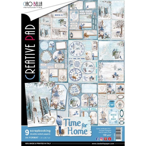 **Ciao Bella - Time for Home - A4 Paper Pad (9pk)