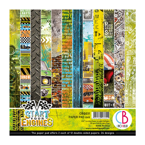 **Ciao Bella - Start Your Engines - 6x6 Paper Pad