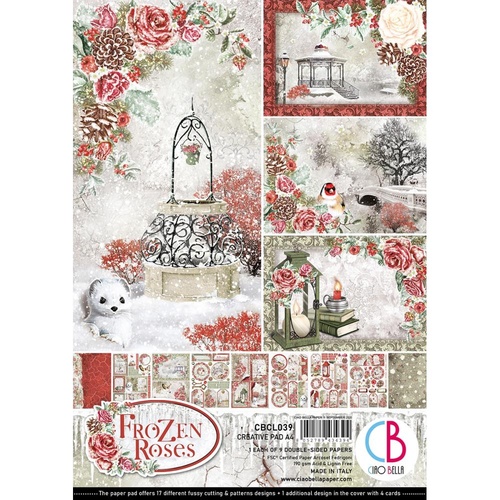 **Ciao Bella - Frozen Roses - A4 Paper Pad (9pk)