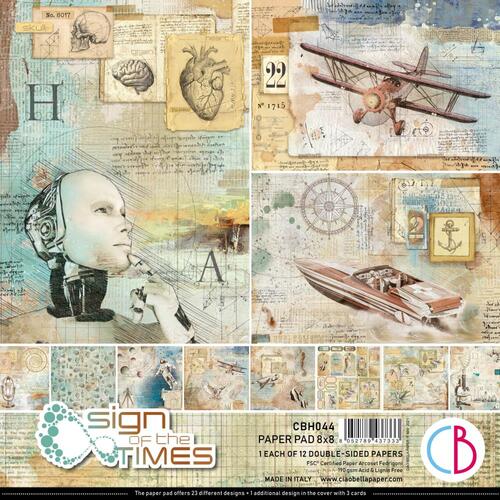 **Ciao Bella - Sign of the Times - 8x8 Paper Pad (12pk)