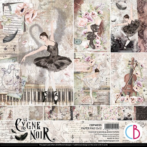 Ciao Bella - Le Cygne Noir - 12x12 Paper Pad (12pk)