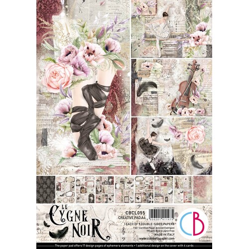 Ciao Bella - Le Cygne Noir - A4 Paper Pad (9pk)