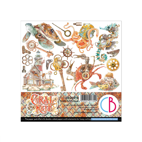 Ciao Bella - Coral Reef - 6x6 Fussy Cut Pad