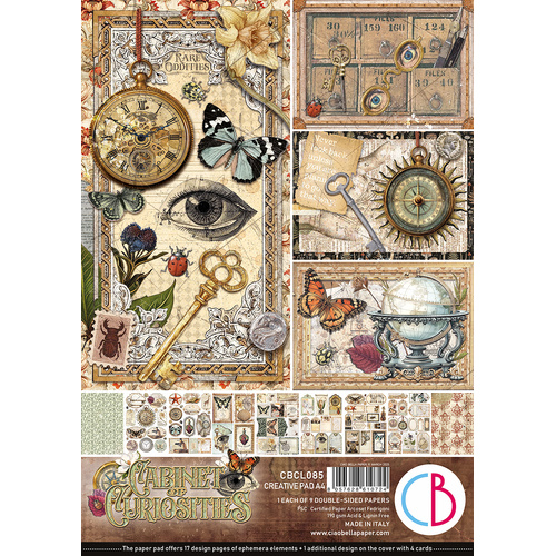 Ciao Bella - Cabinet of Curiosities - A4 Paper Pad (9pk)