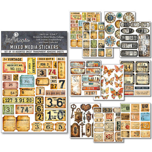 Ciao Bella - Mixed Media Stickers - Grungy Tags