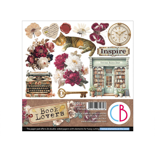 Ciao Bella - Book Lovers - 6x6 Fussy Cut Pad