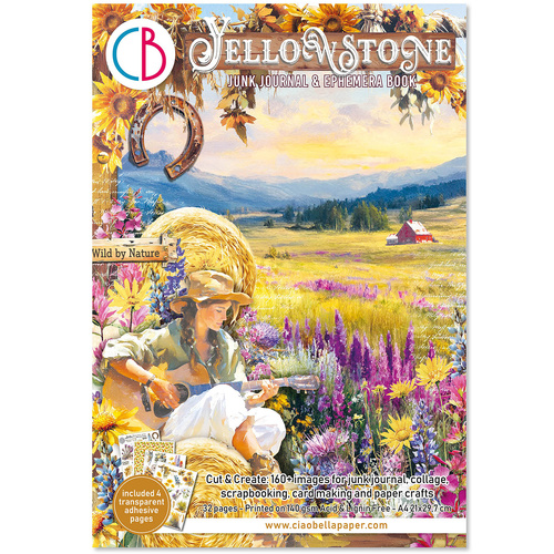 Ciao Bella - Yellowstone A4 Junk Journal Ephemera Book 32/Pkg