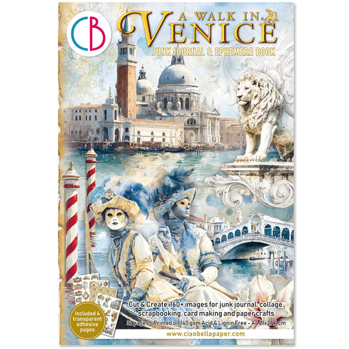Ciao Bella - A Walk in Venice A4 Junk Journal Ephemera Book 32/Pkg