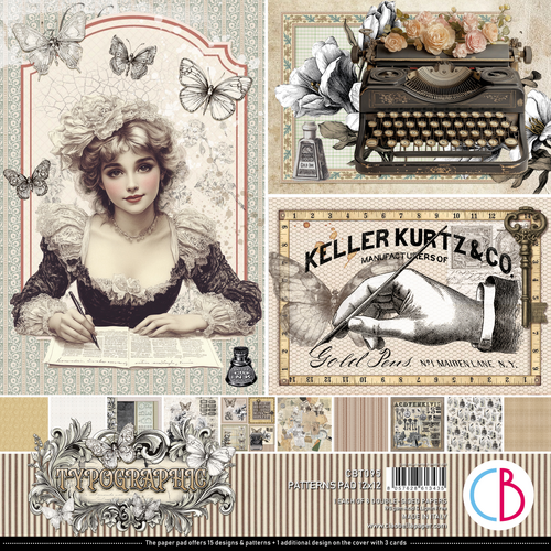 Ciao Bella - Typographic - 12x12 Pattern Pad (8pk)