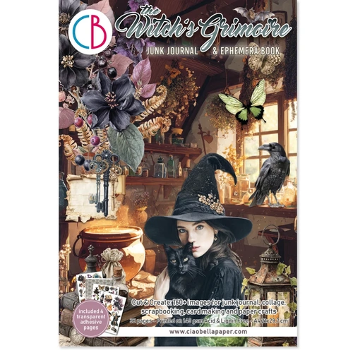 Ciao Bella - The Witch's Grimoire A4 Junk Journal Ephemera Book 32/Pkg