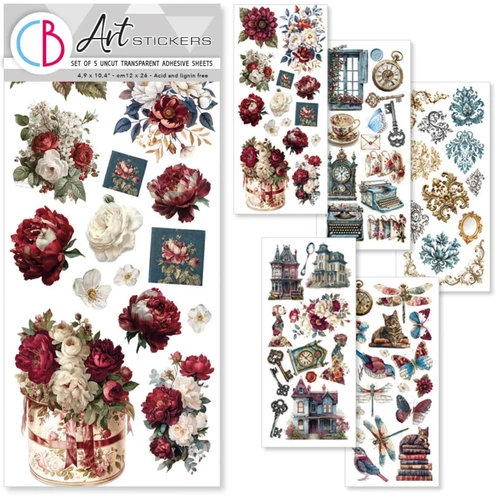 Ciao Bella - Bohemian Burgundy - Art Stickers 5/Pkg