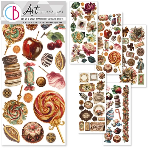 Ciao Bella - Chocolate Wanderlust - Art Stickers 5/Pkg