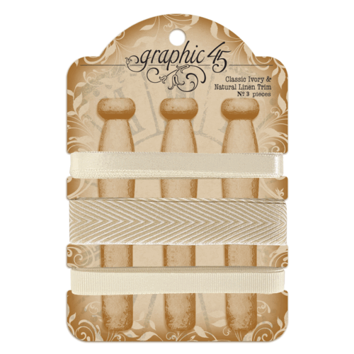 Graphic 45 - Staples - Classic Ivory & Natural Linen Trim