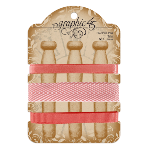 Graphic 45 - Staples - Precious Pink Trim