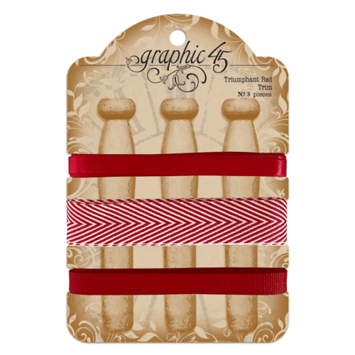 Graphic 45 - Staples - Triumphant Red Trim
