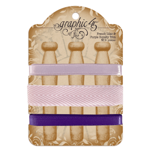 Graphic 45 - Staples - French Lilac & Purple Royalty Trim