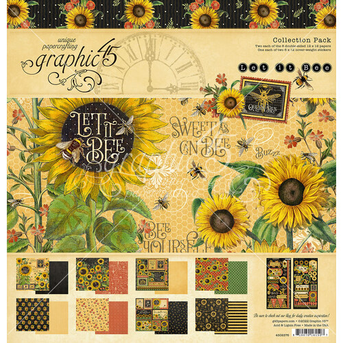Graphic 45 - Let It Bee - 12x12 Papercrafting Set