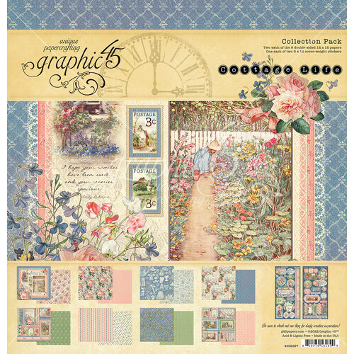 Graphic 45 - Cottage Life - 12x12 Papercrafting Set