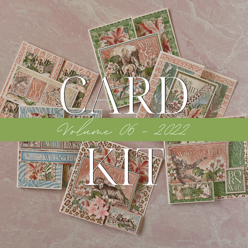 Graphic 45 - Card Club - Wild & Free - Corner Tuck Card Set