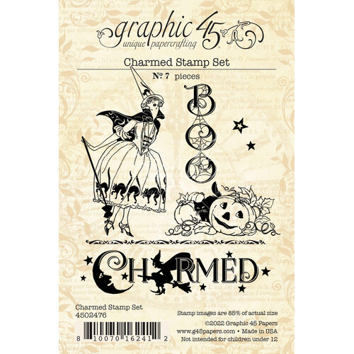 Graphic 45 - Charmed - Cling Stamp Set