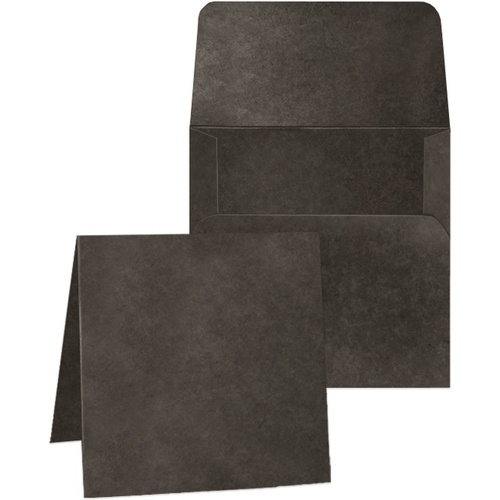 Graphic 45 - Staples - Square Cards 5 1/4″ x 5 1/4″ with Envelopes - Black