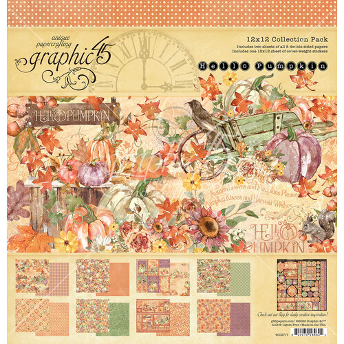 Graphic 45 - Hello Pumpkin - 12x12 Collection Pack with Stickers