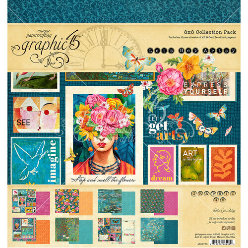 Graphic 45 - Let's Get Artsy - 8x8 Collection Pack