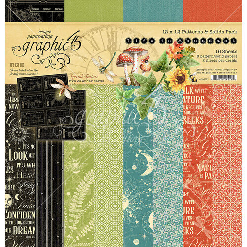 Graphic 45 - Life is Abundant - 12x12 Patterns & Solids Pack