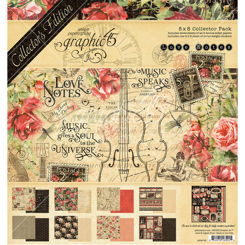 Graphic 45 - Love Notes - 8x8 Collector's Edition Pack