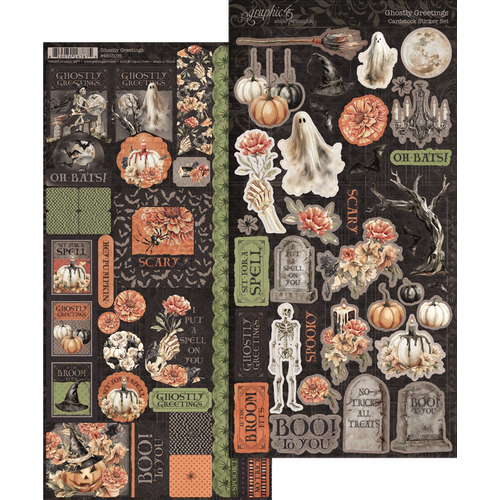 Graphic 45 - Ghostly Greetings - Sticker Set