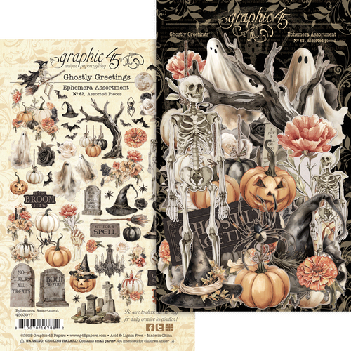 Graphic 45 - Ghostly Greetings - Ephemera Assortment