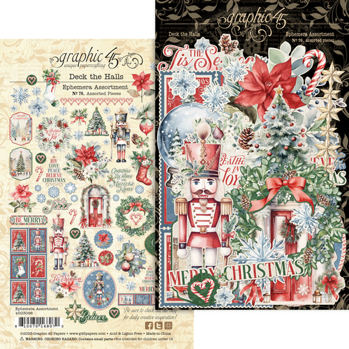 Graphic 45 - Deck the Halls - Ephemera Assortment