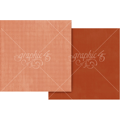 Graphic 45 - Wonder of Oz - Poppy Red Pattern & Solid Sheet