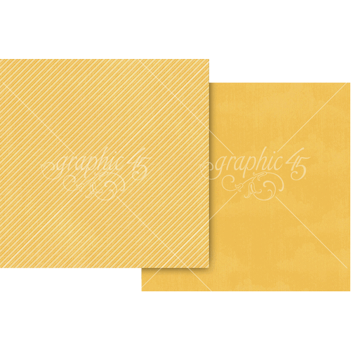 Graphic 45 - Wonder of Oz - Brick Road Yellow Pattern & Solid Sheet