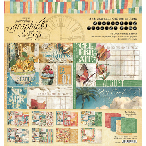 Graphic 45 - Journaling Through Time - 8x8 Collection Pack