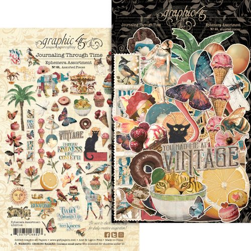 Graphic 45 - Journaling Through Time - Ephemera Assortment